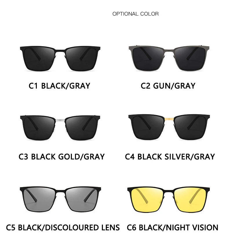 ออกแบบแบรนด์ Polarized แว่นตากันแดดผู้ชายผู้หญิงขับรถสแควร์กรอบแว่นตาชายแว่นตา Gafas De Sol